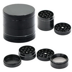 Black 4 Layer Alloy Mini Herb Grinder For Smoke Tobacco Weed Pollen Hand Muller Grinding Smoking Pipe  Crusher Tobacco